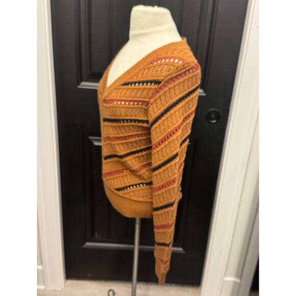EVEREVE Sawyer Sweater Women's XS Brown Chevron Stripe EUC - Picture 7 of 10
